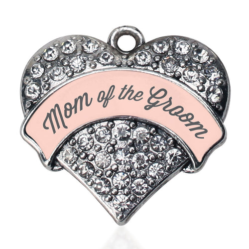 Nude Mom of Groom  Pave Heart Charm