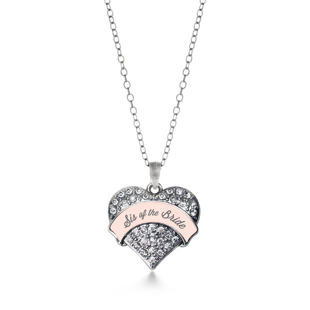 Nude Sis of Bride  Pave Heart Charm