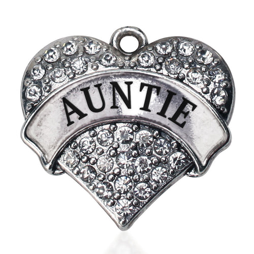 Auntie Pave Heart Charm