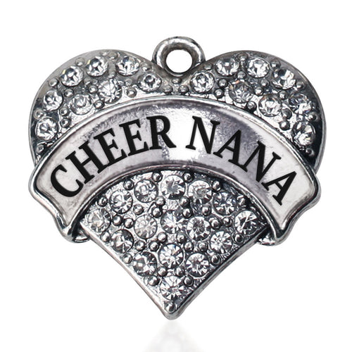 Cheer Nana Pave Heart Charm