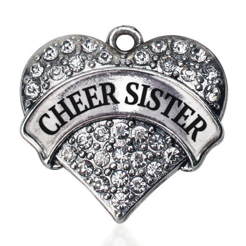 Cheer Sister Pave Heart Charm