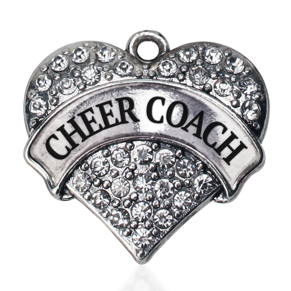 Cheer Coach Pave Heart Charm