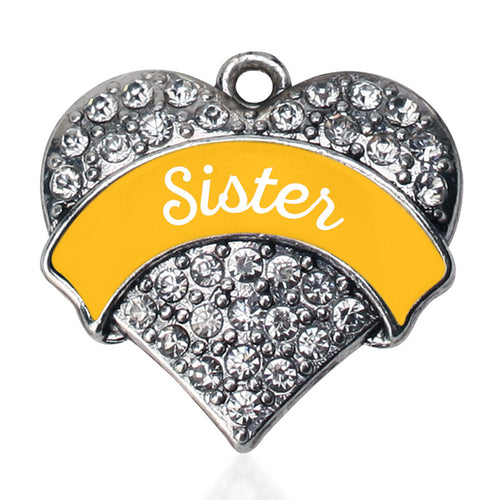 Marigold Sister Pave Heart Charm