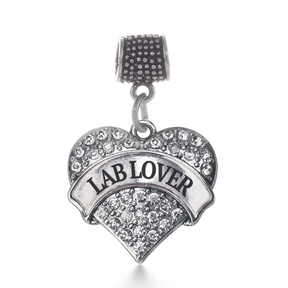 Lab Lover Pave Heart Charm