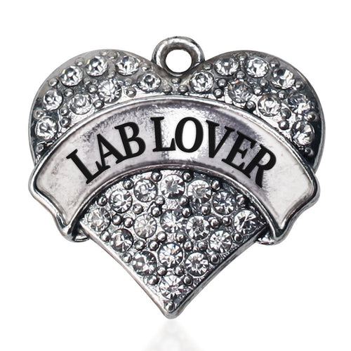 Lab Lover Pave Heart Charm