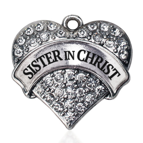 Sister in Christ Pave Heart Charm