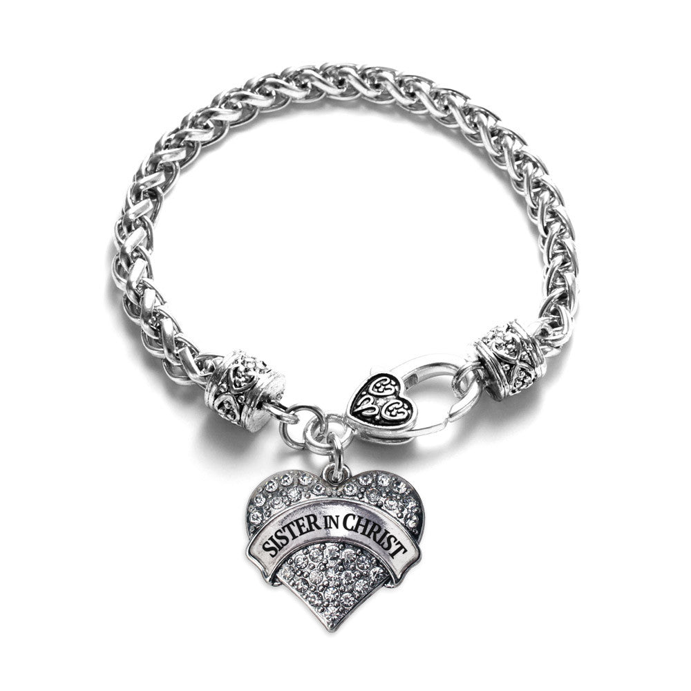 Sister in Christ Pave Heart Charm