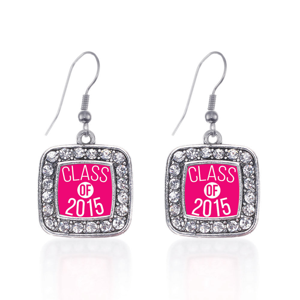 Hot Pink Class of 2015 Square Charm