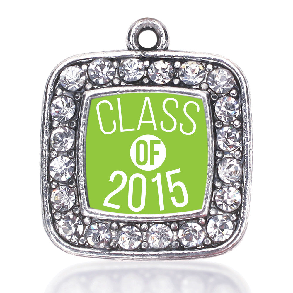 Lime Green Class of 2015 Square Charm