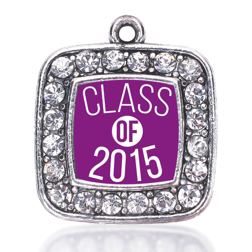 Purple Class of 2015 Square Charm