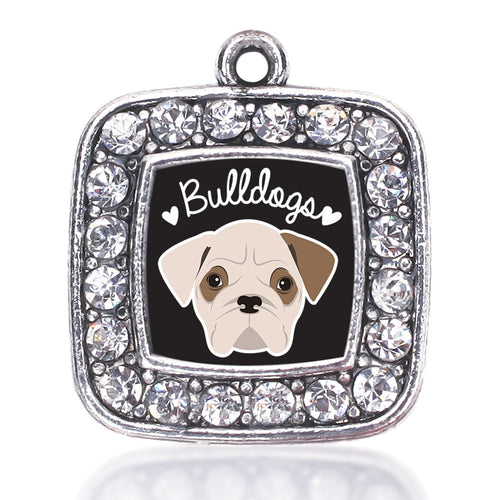 Bulldog Lover Square Charm