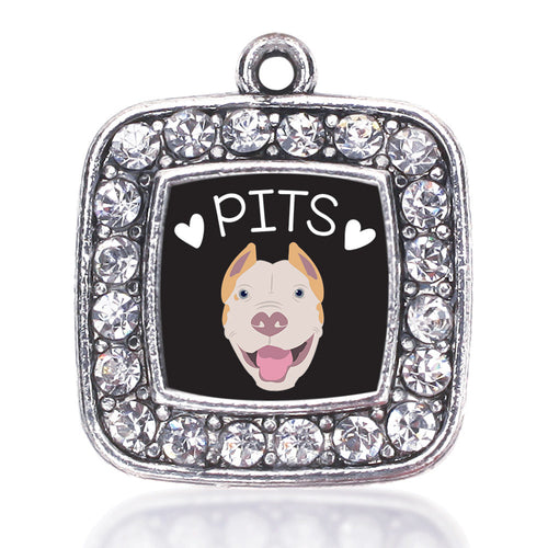 Pit Bull Lover Square Charm