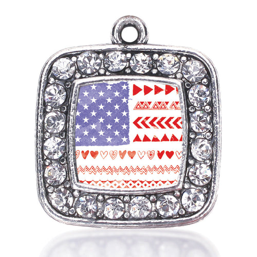 American Flag - Cute Square Charm