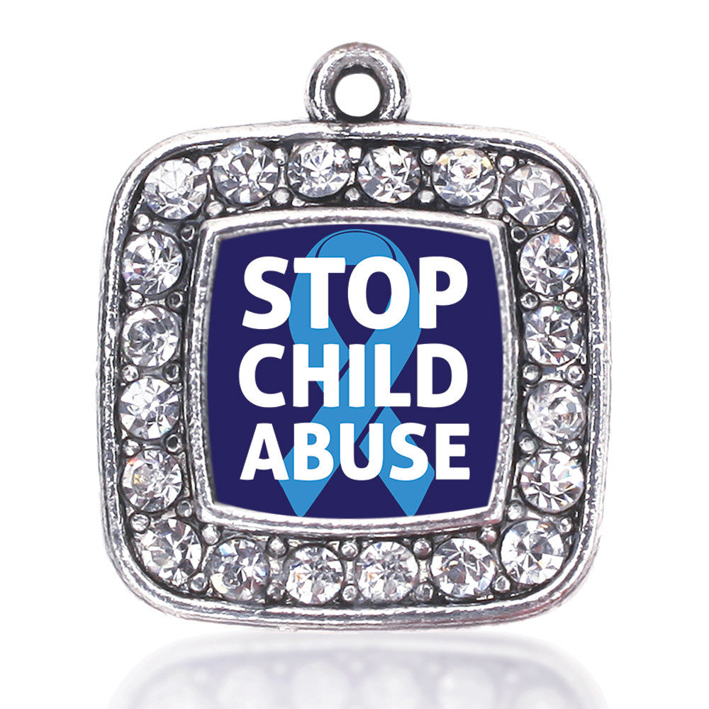 Stop Child Abuse Square Charm