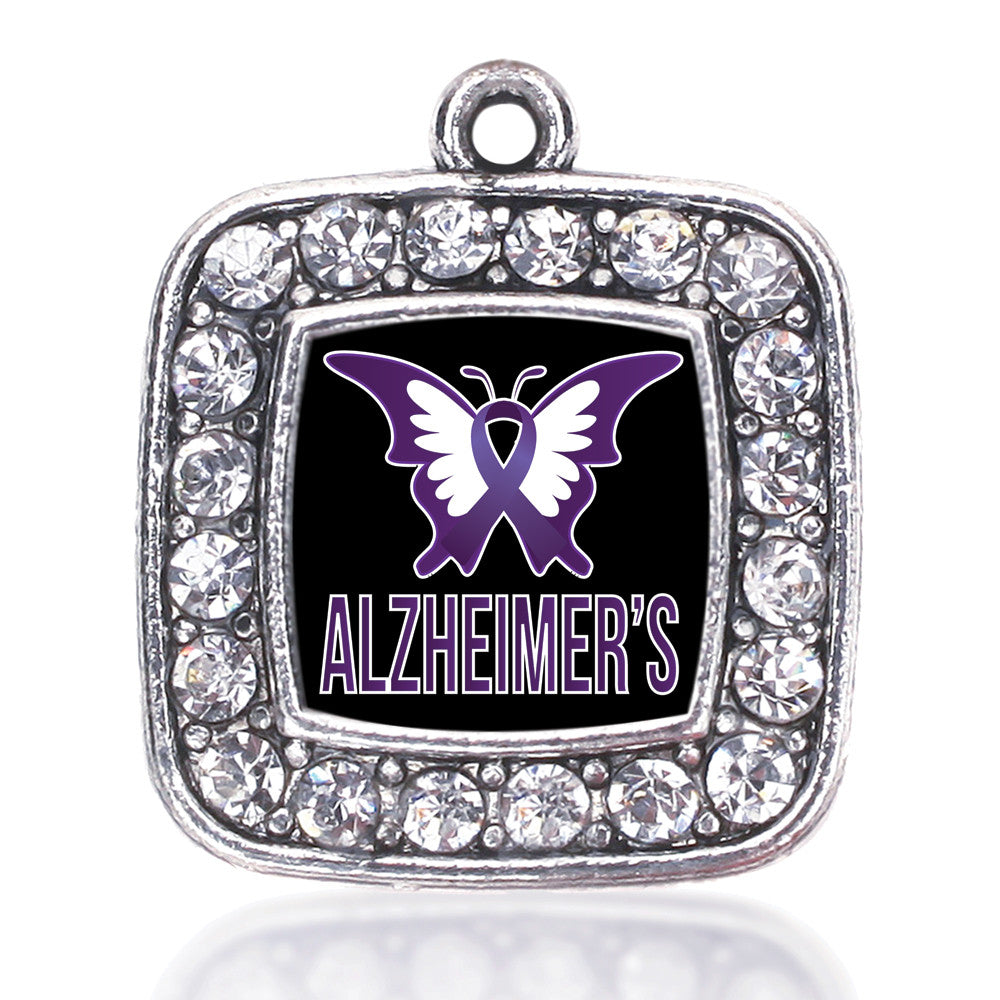Alzheimers Awareness Square Charm