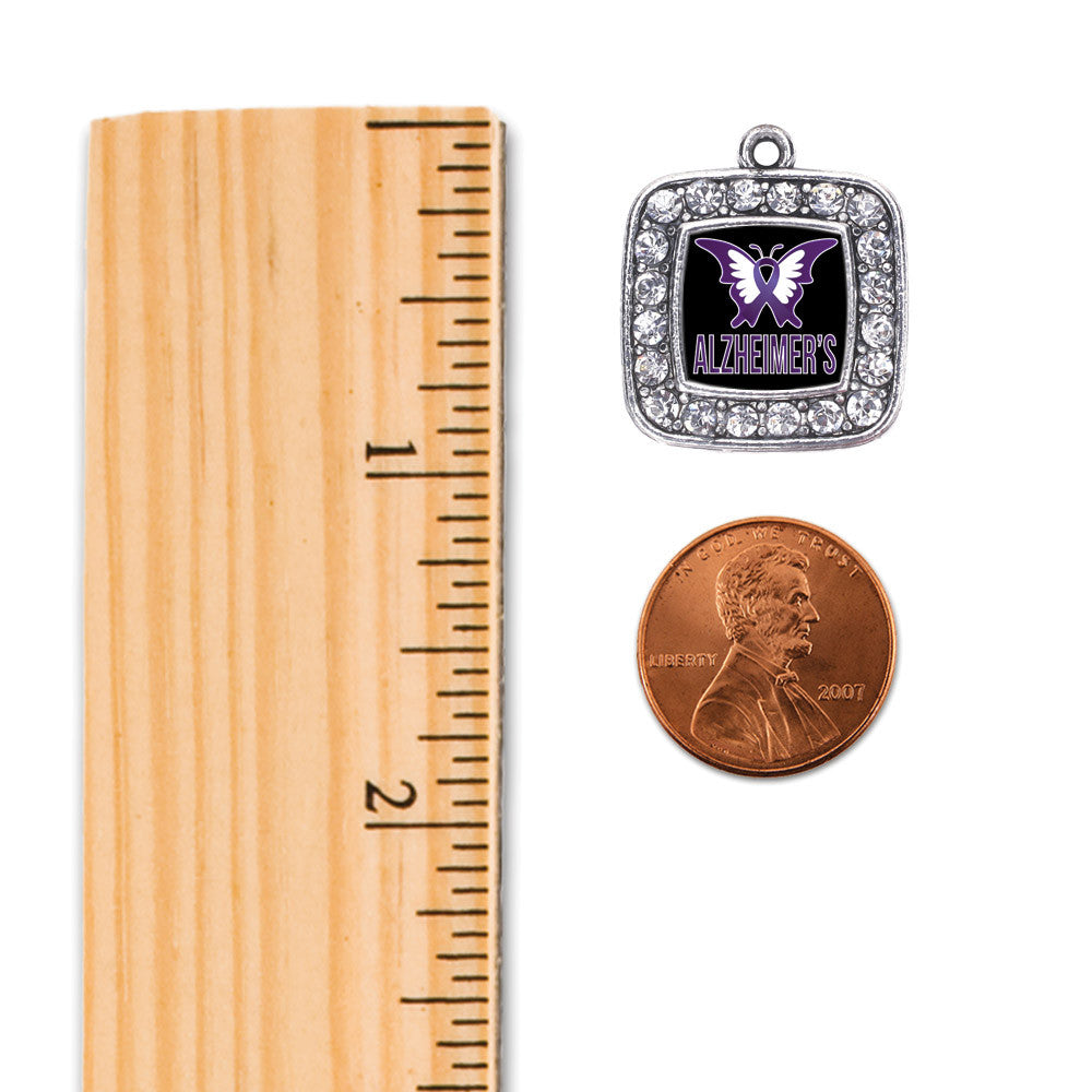 Alzheimers Awareness Square Charm