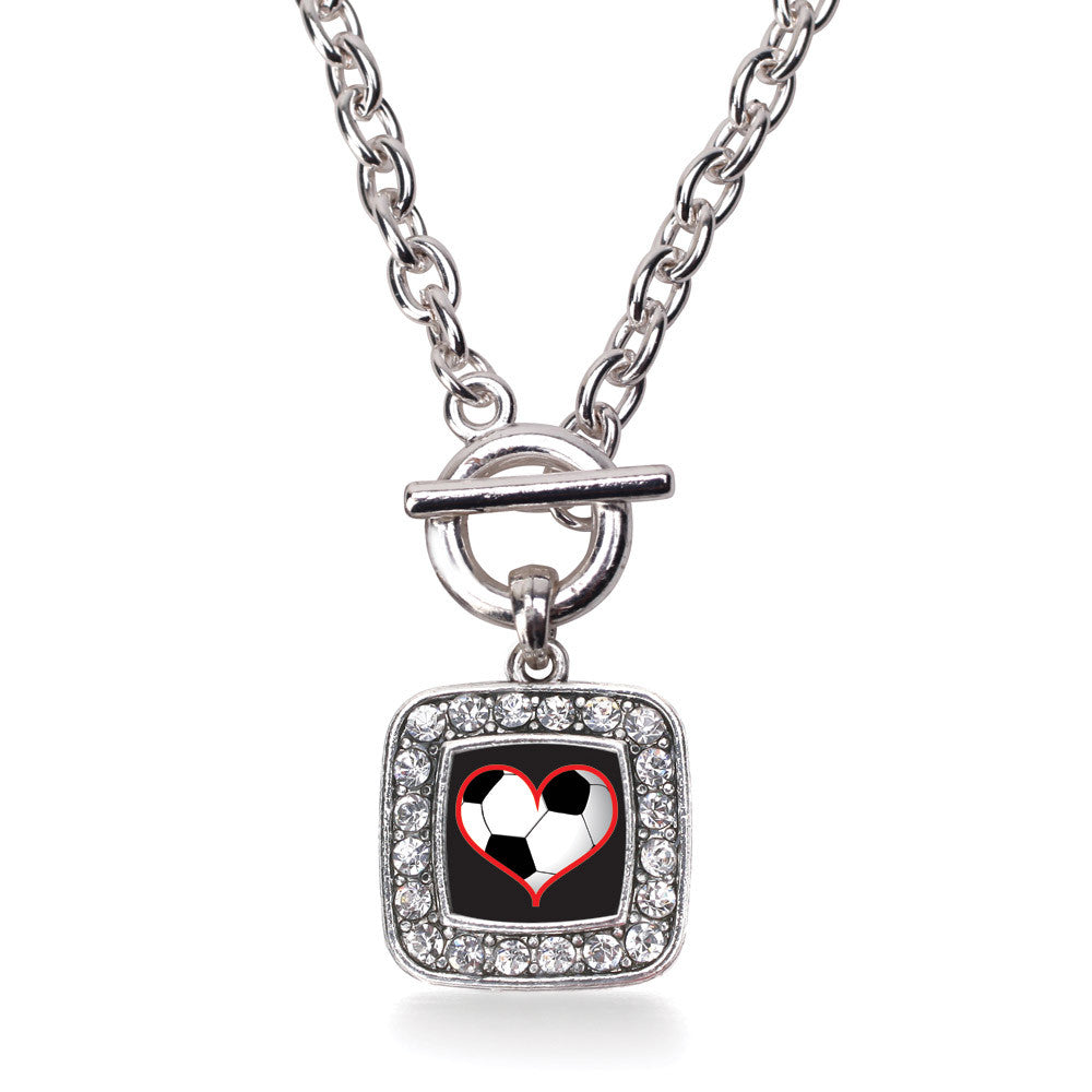 Heart Of A Soccer Player Square Charm