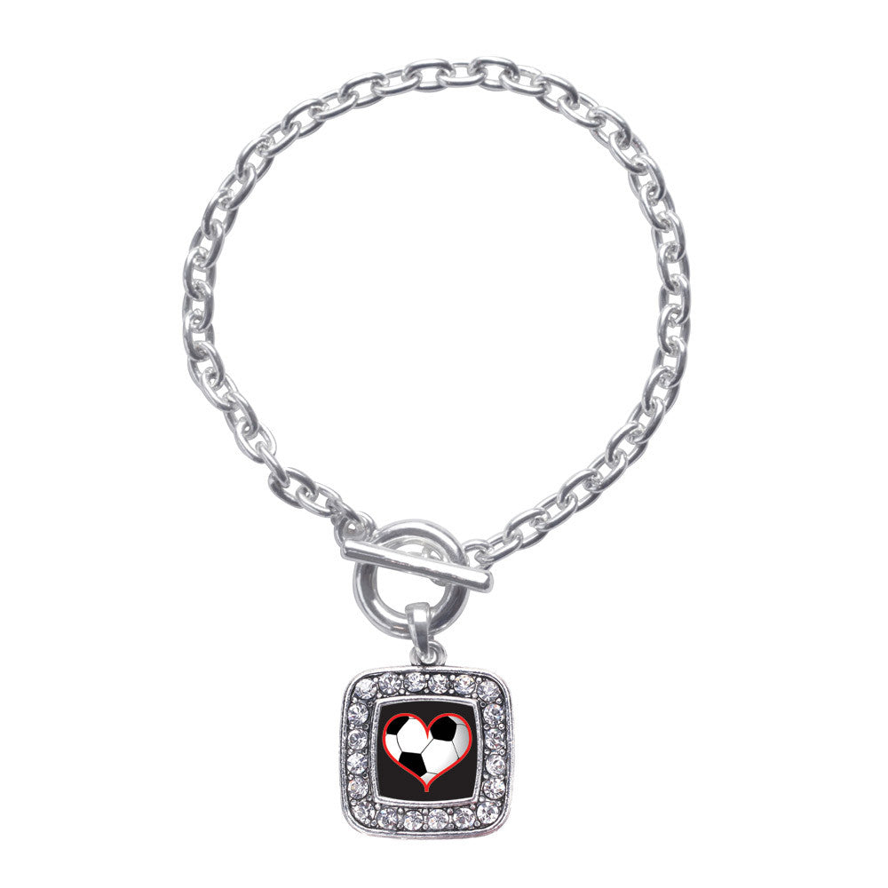 Heart Of A Soccer Player Square Charm