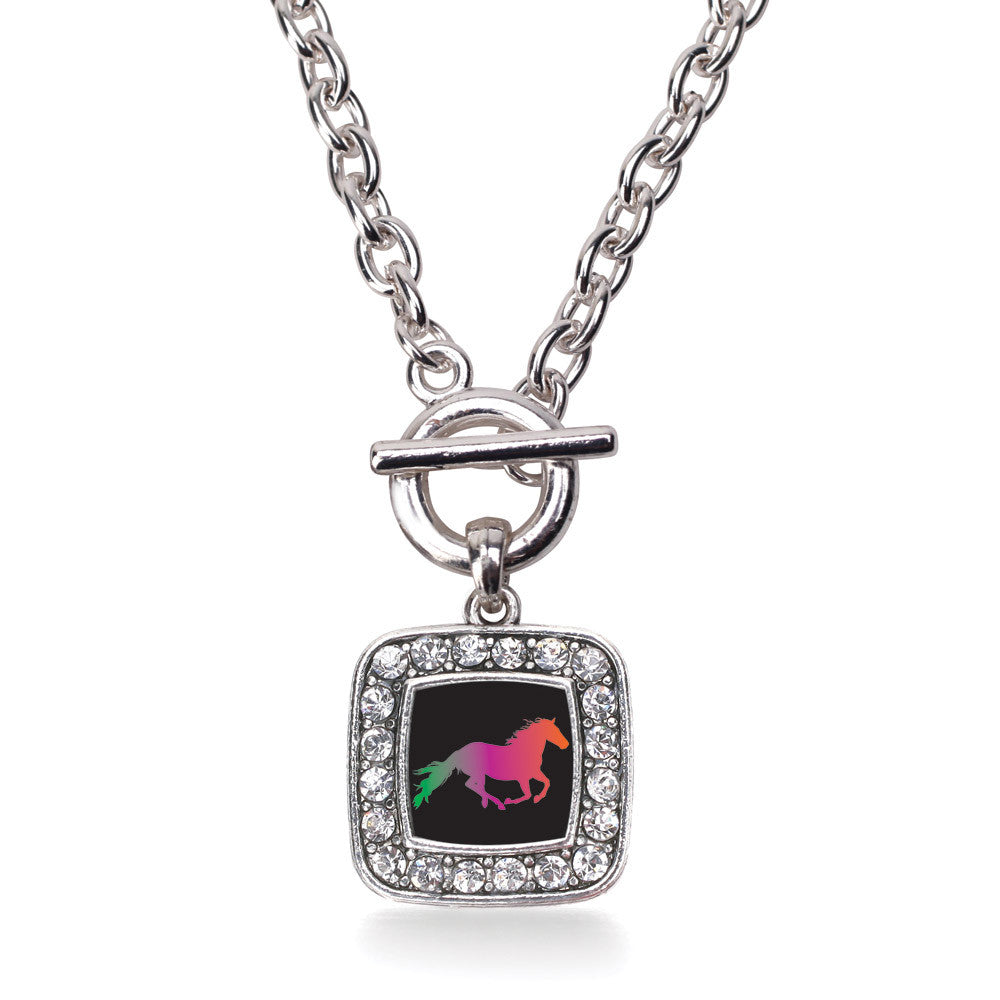 Horse Lovers Square Charm