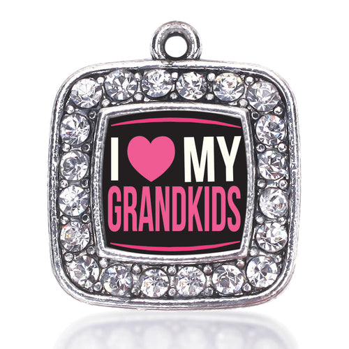 I Love My Grandkids Square Charm