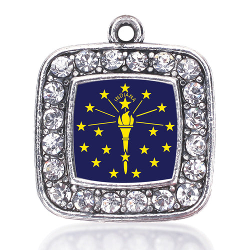 Indiana Flag Square Charm