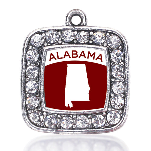 Alabama Outline Square Charm