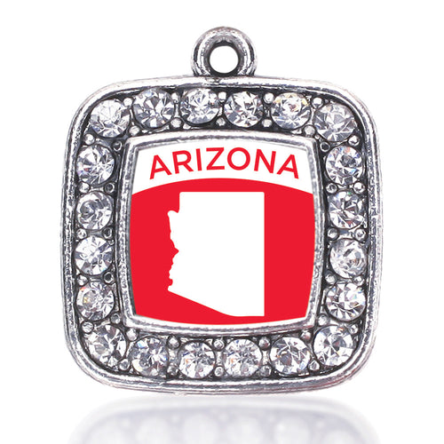 Arizona Outline Square Charm