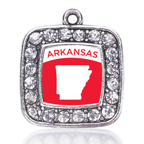 Arkansas Outline Square Charm