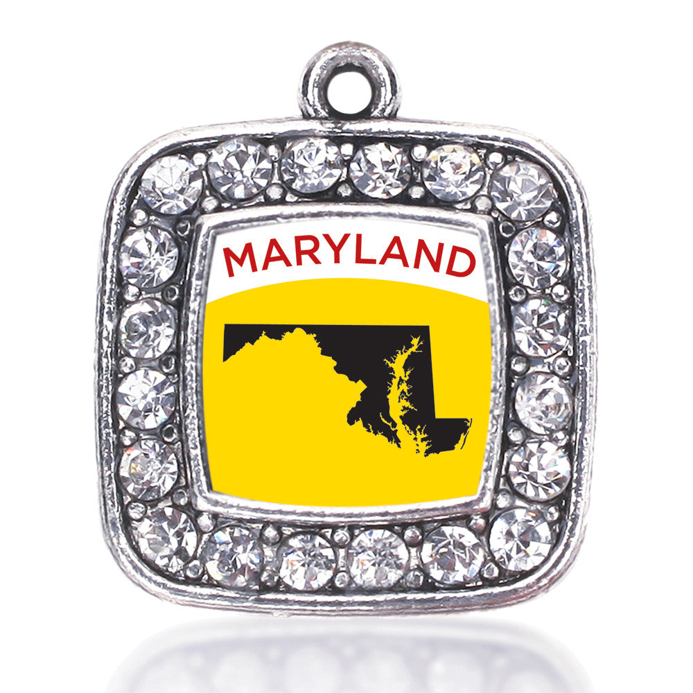 Maryland Outline Square Charm
