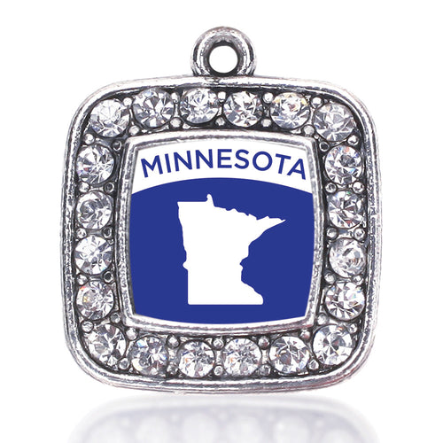 Minnesota Outline Square Charm