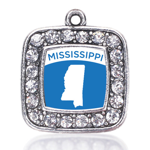 Mississippi Outline Square Charm