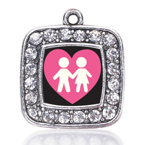 Love My Kids Square Charm