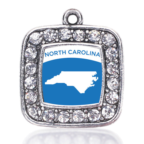 North Carolina Outline Square Charm