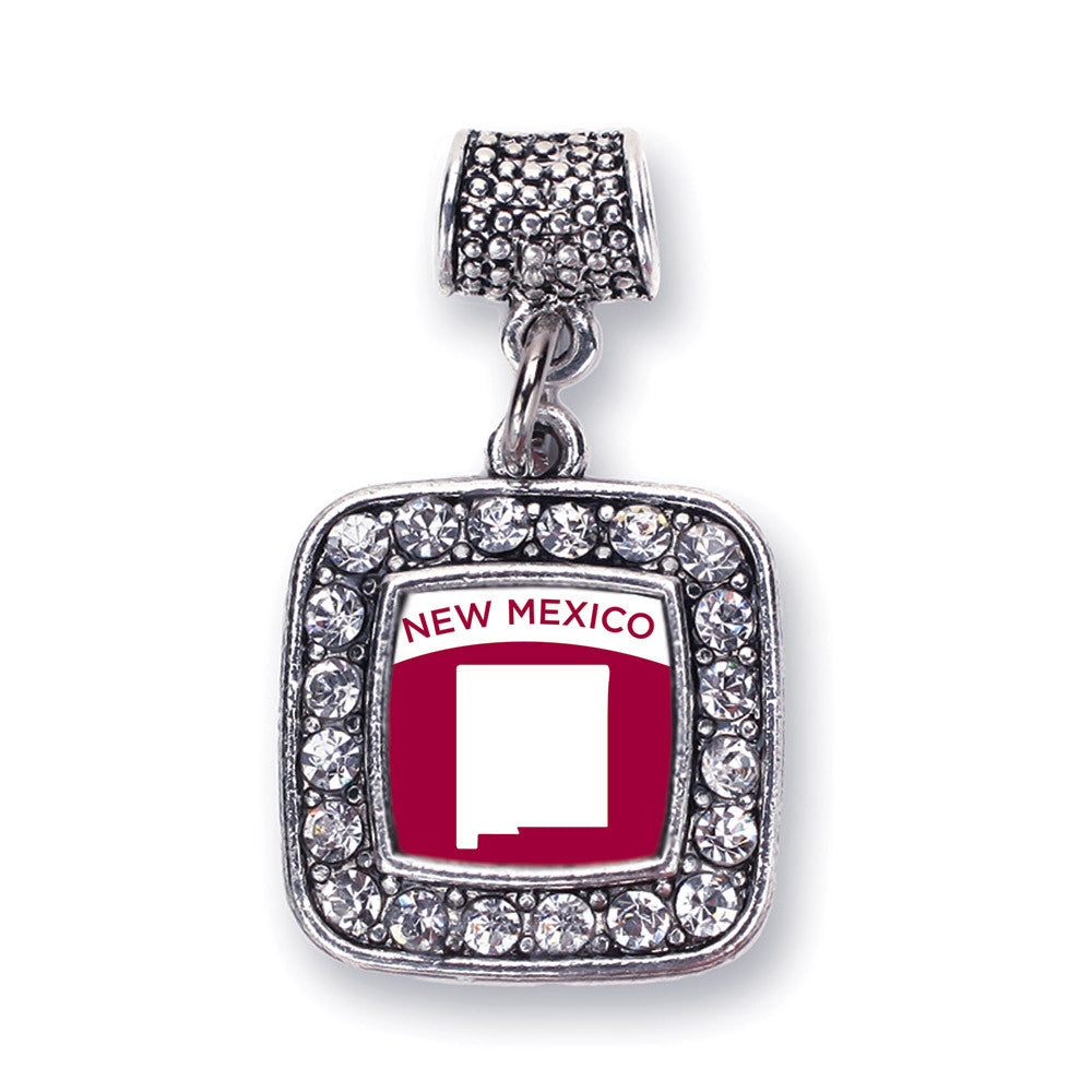 New Mexico Outline Square Charm