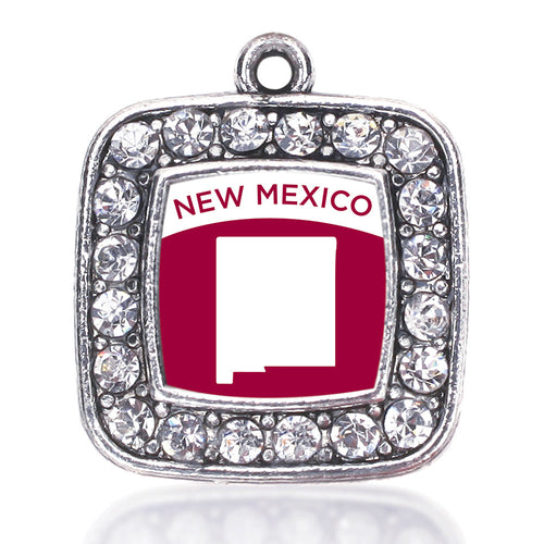 New Mexico Outline Square Charm