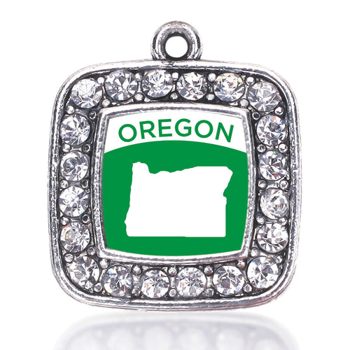 Oregon Outline Square Charm