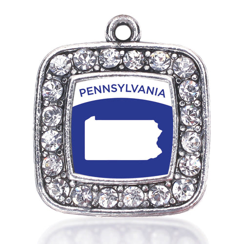 Pennsylvania Outline Square Charm