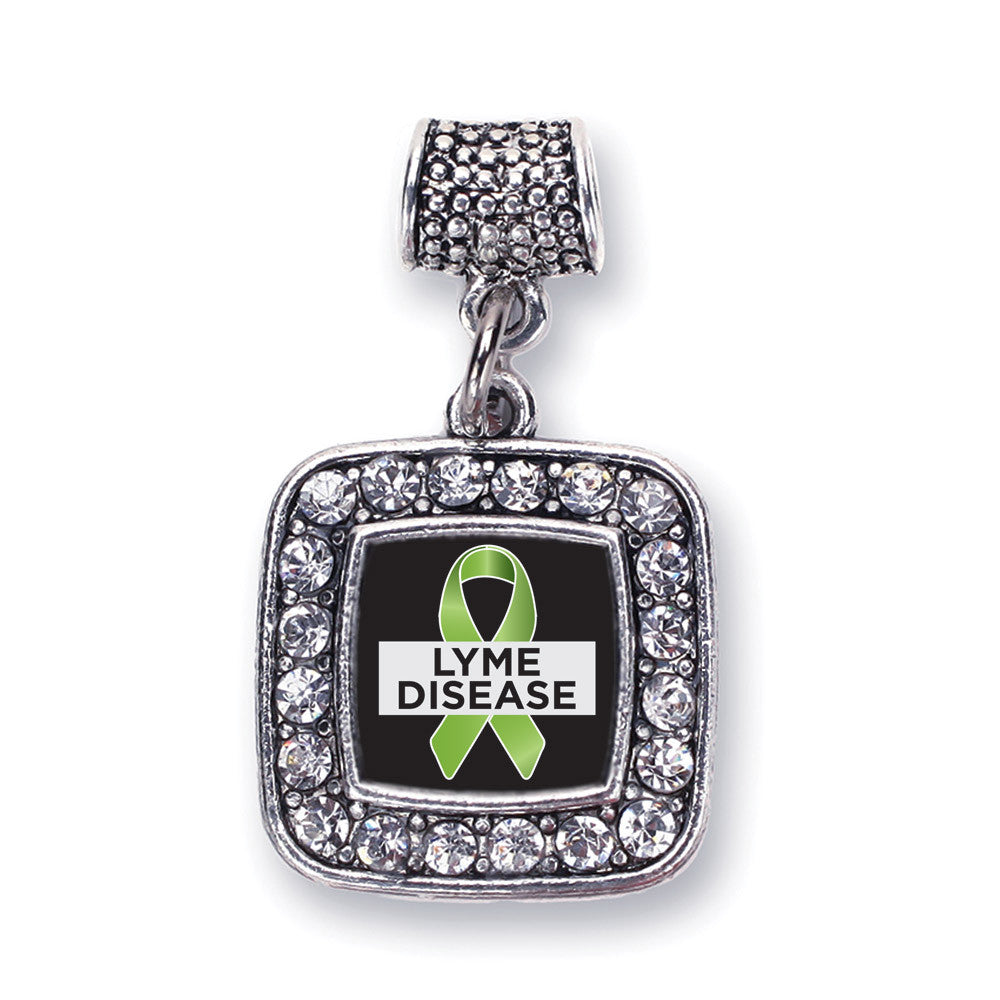 Lyme Disease Support and Awareness Square Charm