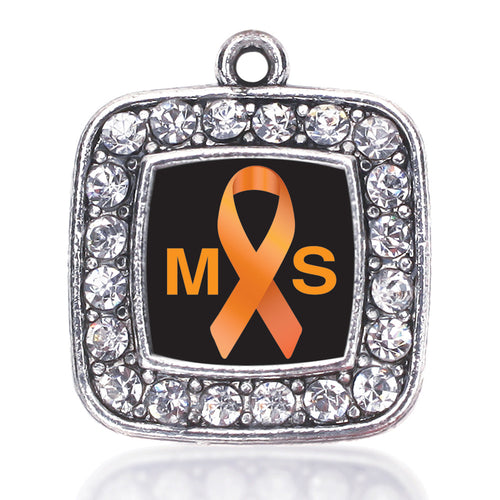 Multiple Sclerosis Awareness Square Charm