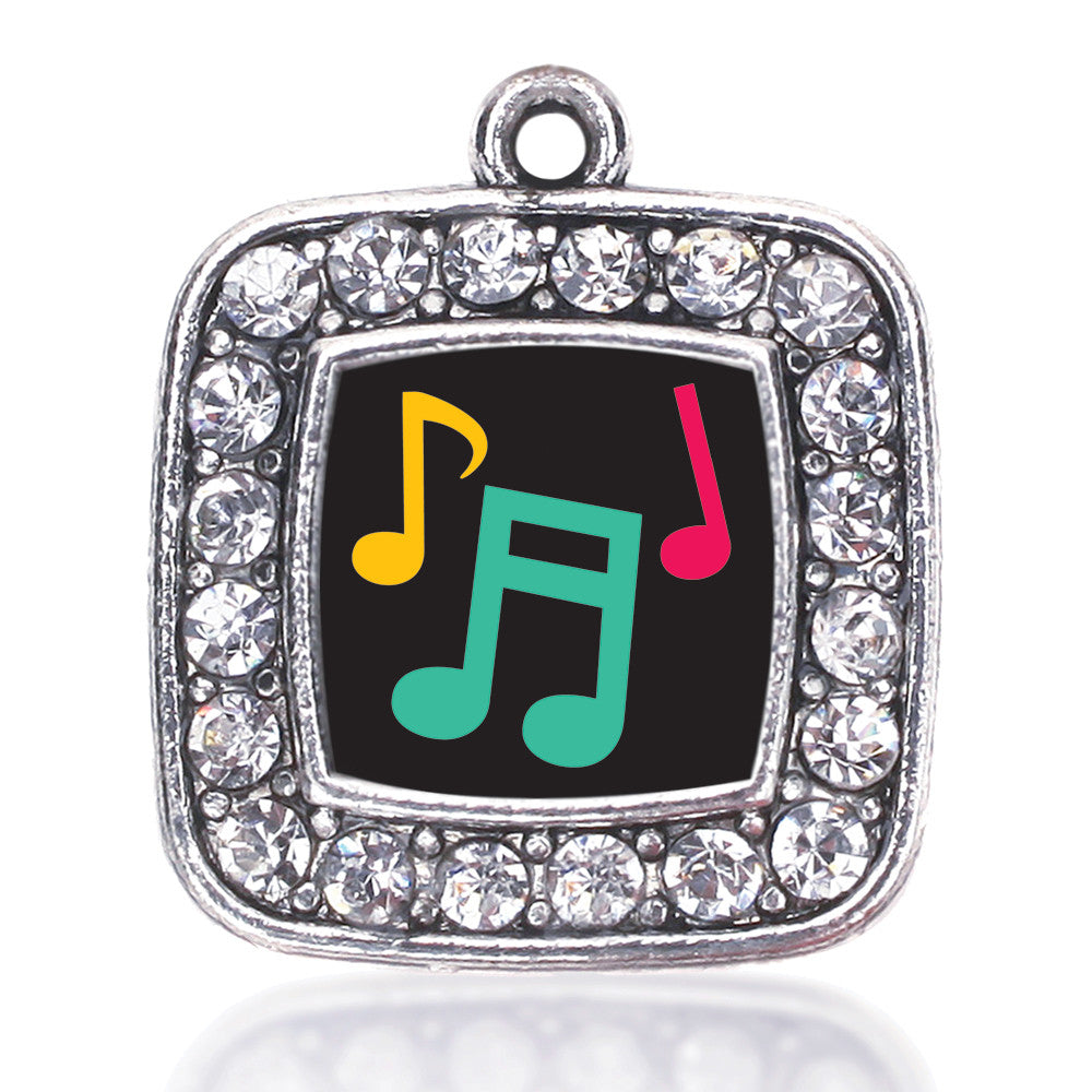 Musical Notes Square Charm