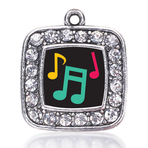 Musical Notes Square Charm