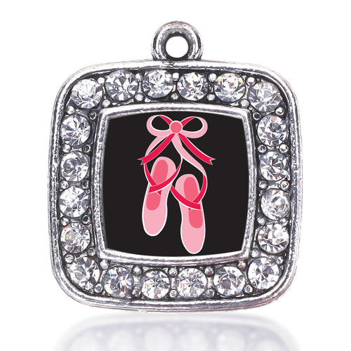 Ballerina Slippers Square Charm