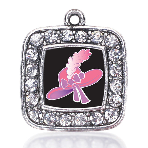Pink Hat Square Charm