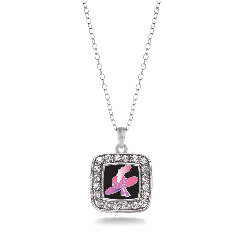 Pink Hat Square Charm