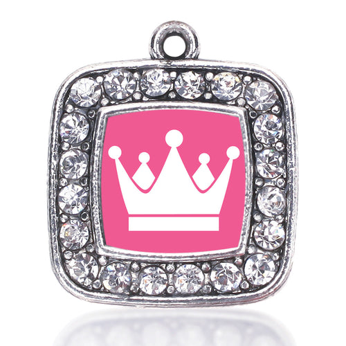 Pink Princess Square Charm