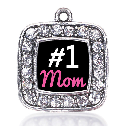 #1 Mom Square Charm