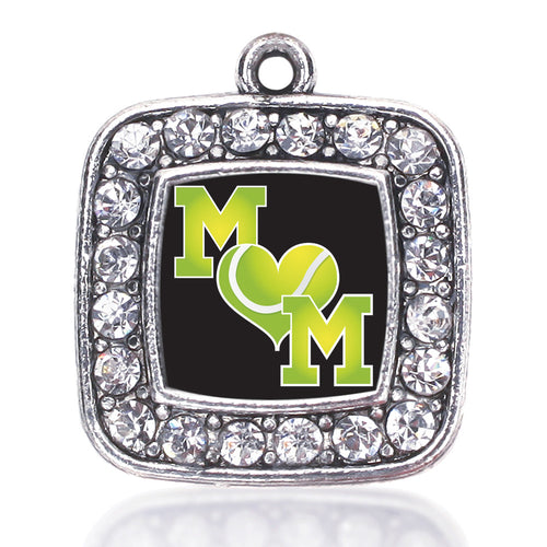 Tennis Mom Square Charm