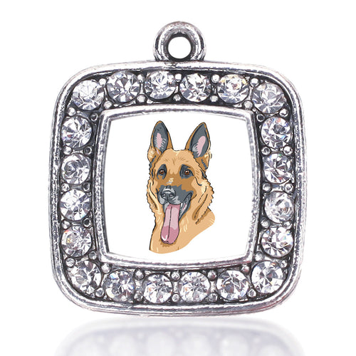 The German Shepherd Square Charm
