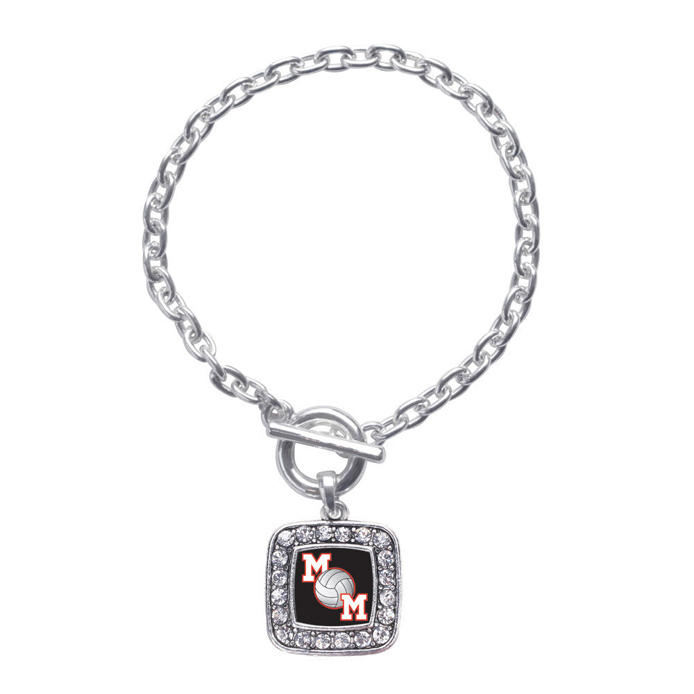 Volleyball Mom Square Charm