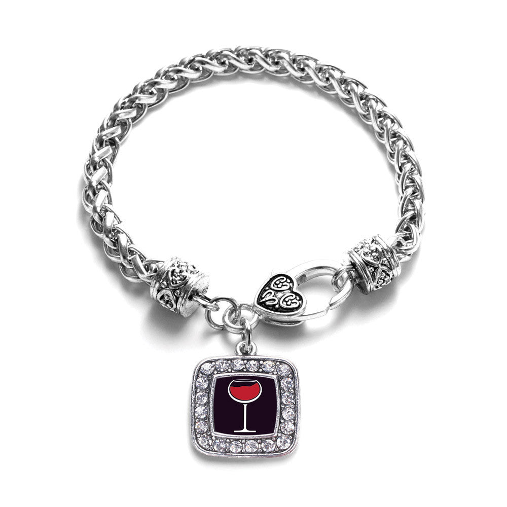 Wine Lovers Square Charm